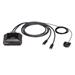 2-Port 4K DisplayPort USB-C Cable KVM Switch with Remote Port Selector