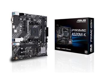ASUS PRIME A520M-K, AM4, AMD A520, 2x DDR4, mATX