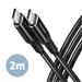 Axagon BUCM-CM20AB HQ datový a nabíjecí kabel USB-C <> USB-C-M 2.0 gen 1 kabel 2m Axagon BUCM-CM20AB HQ datový a nabíjecí kabel USB-C <> USB-C-M 2.0 gen 1 kabel 2m
