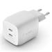 Belkin Duální 45W USB-C Power Delivery GaN PPS nástěnná nabíječka, bílá Belkin Duální 45W USB-C Power Delivery GaN PPS nástěnná nabíječka, bílá