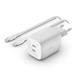 Belkin Duální 65W USB-C Power Delivery GaN PPS nástěnná nabíječka + 2m USB-C na USB-C kabel, bílá Belkin Duální 65W USB-C Power Delivery GaN PPS nástěnná nabíječka + 2m USB-C na USB-C kabel, bílá