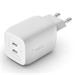 Belkin Duální 65W USB-C Power Delivery GaN PPS nástěnná nabíječka, bílá Belkin Duální 65W USB-C Power Delivery GaN PPS nástěnná nabíječka, bílá