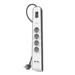 Belkin přepěťová ochrana BSV401 - 4-zásuvka, 2xUSB/2.4A, 2m Belkin přepěťová ochrana BSV401 - 4-zásuvka, 2xUSB/2.4A, 2m