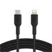 Belkin USB-C kabel s lightning konektorem, 2m, černý - odolný Belkin USB-C kabel s lightning konektorem, 2m, černý - odolný