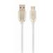 CABLEXPERT Kabel USB 2.0 AM na Type-C kabel (AM/CM), 2m, pogumovaný, bílý, blister, PREMIUM QUALITY