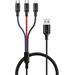 CONNECT IT Wirez 3in1 USB-C & Micro USB & Lightning, 1,2 m CONNECT IT Wirez 3in1 USB-C & Micro USB & Lightning, 1,2 m