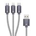 CONNECT IT Wirez 3in1 USB-C & Micro USB & Lightning, silver gray, 1,2 m CONNECT IT Wirez 3in1 USB-C & Micro USB & Lightning, silver gray, 1,2 m