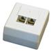DATACOM Datová zásuvka STP CAT6 2xRJ45 na omítku 45st. bílá DATACOM Datová zásuvka STP CAT6 2xRJ45 na omítku 45st. bílá