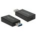 Delock Adaptér SuperSpeed USB 10 Gbps (USB 3.1 Gen 2) TypA samec > USB Type-C™ samice černý