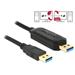 Delock kabel Data Link + KM Switch USB 3.0 Typ A samec > USB 3.0 Typ A samec 1.5 m
