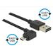 Delock kabel EASY-USB 2.0-A samec > EASY-Micro USB 2.0 samec pravoúhlý levý/pravýt 3 m