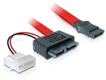 DeLock kabel SATA Slimline All-in-One 7+6pin samice 5V