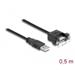 Delock Kabel USB 2.0 Typ-A samec > USB 2.0 Typ-A samice montážní panel 0,5 m