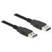 Delock Kabel USB 3.0 Typ-A samec > USB 3.0 Typ-A samec 1,5 m černý