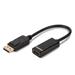 Digitus Adaptérový kabel DisplayPort, DP - HDMI typ A M / F, 0,15 m, s blokováním, kompatibilní s DP 1.1a, CE, bl