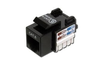 Digitus CAT 6 Keystone Jack, nestíněný RJ45 na LSA, barva černá