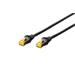 Digitus CAT 6A S-FTP patch cable, Cu, LSZH AWG 26/7, length 0.25 m, color black