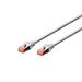 Digitus Patch Cable, S-FTP, CAT 6, AWG 27/7, LSOH, Měď, šedý 1m Digitus Patch Cable, S-FTP, CAT 6, AWG 27/7, LSOH, Měď, šedý 1m