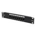 Digitus Patch Panel 10", CAT5E,nestíněný, 8x 8P8C LSA, černý,1U Digitus Patch Panel 10", CAT5E,nestíněný, 8x 8P8C LSA, černý,1U