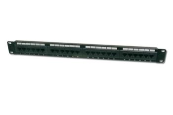 Digitus Patch Panel 19",CAT6,8P8C,LSA,1U,24 x RJ45, nestíněný,černý