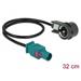 elock Antenna cabel FAKRA Z plug > ISO plug RG-174 30 cm black