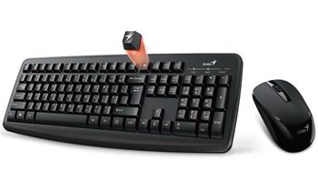 GENIUS Smart KM-8100 set klávesnice a myši, bezdrátový, CZ+SK layout, 2,4GHz, mini USB přijímač, SmartGenius App, černý