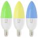 IMMAX NEO SMART sada 3x žárovka LED E14 6W RGB+CCT barevná a bílá, stmívatelná, Wi-Fi, TUYA