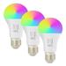IMMAX NEO SMART sada 3x žárovka LED E27 11W RGB+CCT barevná a bílá, stmívatelná, Zigbee, TUYA