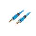 LANBERG Minijack 3.5mm M / M 3 PIN kabel 3m, modrý