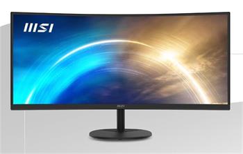 MSI monitor PRO MP341CQ, 34" zakřivený /3440x1440 (UWQHD)/VA LED/1ms/3000:1/300cd/m2/100Hz /2 x HDMI/DP/černý