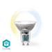 Nedis WIFILRW10GU10 - SmartLife LED žárovka|Wi-Fi | GU10 | 345 lm | 4.9 W | Teplé až chladné bílé| Android / IOS, /G