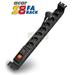 OCRACK ACAR 19" napájecí panel S8/3m 8x230V-3m BK OCRACK ACAR 19" napájecí panel S8/3m 8x230V-3m BK