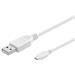 PremiumCord Kabel micro USB 2.0, A-B 3m, bílá PremiumCord Kabel micro USB 2.0, A-B 3m, bílá