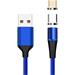 PremiumCord Magnetický micro USB a USB-C nabíjecí a datový kabel 1m, modrý PremiumCord Magnetický micro USB a USB-C nabíjecí a datový kabel 1m, modrý