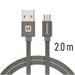 SWISSTEN DATA CABLE USB / MICRO USB TEXTILE 2,0M GREY
