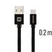 SWISSTEN DATA CABLE USB / USB-C TEXTILE 0,2M BLACK