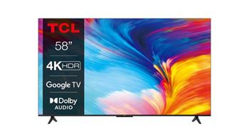 TCL 58P635 TV SMART Google TV LED/147cm/4K UHD/2400 PPI/50Hz/Direct LED/HDR10/DVB-T/T2/C/S/S2/VESA