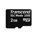 Transcend 2GB microSD230I 3D TLC (SLC mode) průmyslová paměťová karta, 22MB/s R, 21MB/s W, černá