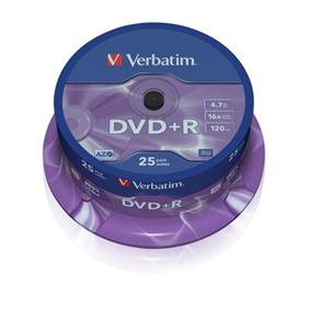 VERBATIM DVD+R AZO 4,7GB, 16x, spindle 25 ks