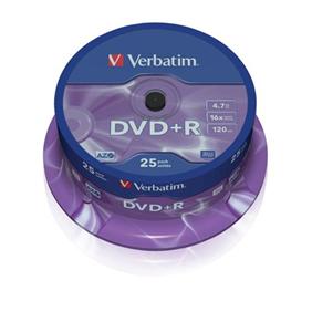 VERBATIM DVD+R AZO 4,7GB, 16x, spindle 25 ks VERBATIM DVD+R AZO 4,7GB, 16x, spindle 25 ks